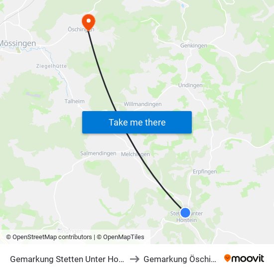 Gemarkung Stetten Unter Holstein to Gemarkung Öschingen map