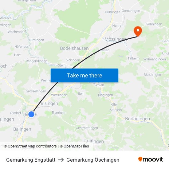 Gemarkung Engstlatt to Gemarkung Öschingen map
