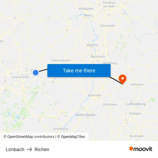 Limbach to Richen map