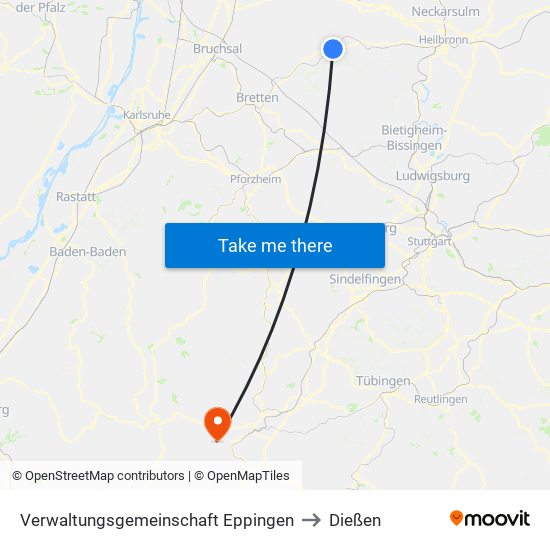 Verwaltungsgemeinschaft Eppingen to Dießen map