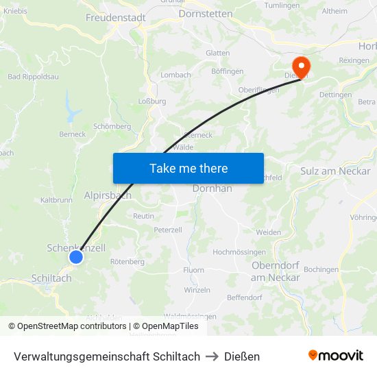 Verwaltungsgemeinschaft Schiltach to Dießen map