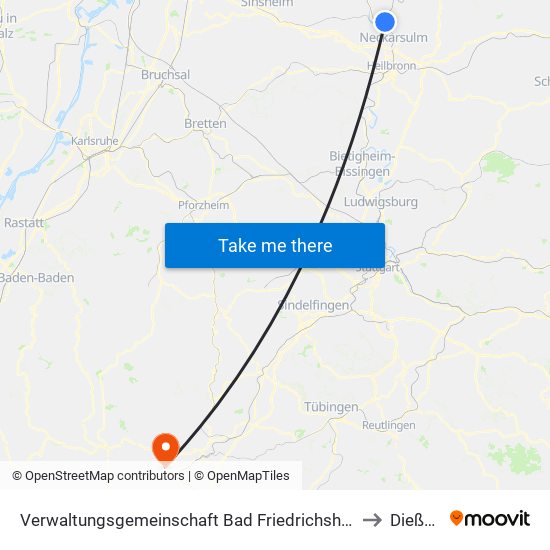 Verwaltungsgemeinschaft Bad Friedrichshall to Dießen map