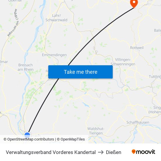 Verwaltungsverband Vorderes Kandertal to Dießen map