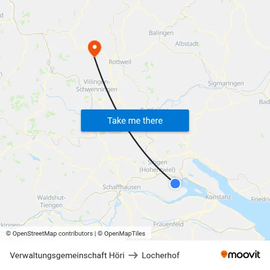 Verwaltungsgemeinschaft Höri to Locherhof map