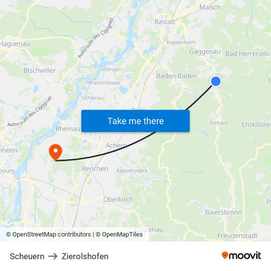 Scheuern to Zierolshofen map