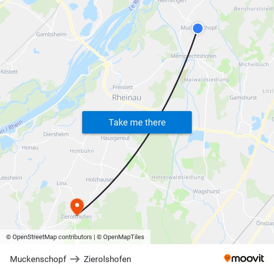 Muckenschopf to Zierolshofen map