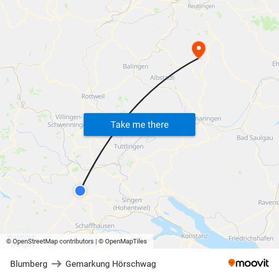 Blumberg to Gemarkung Hörschwag map