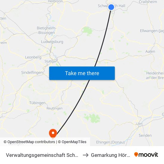 Verwaltungsgemeinschaft Schwäbisch Hall to Gemarkung Hörschwag map