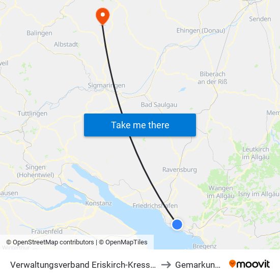 Verwaltungsverband Eriskirch-Kressbronn am Bodensee-Langenargen to Gemarkung Hörschwag map