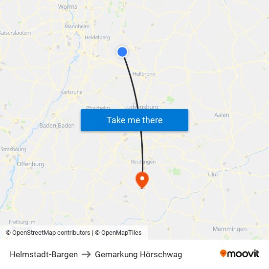 Helmstadt-Bargen to Gemarkung Hörschwag map