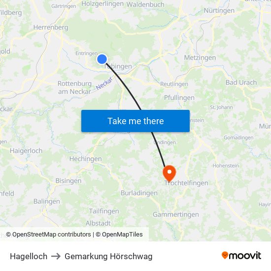 Hagelloch to Gemarkung Hörschwag map