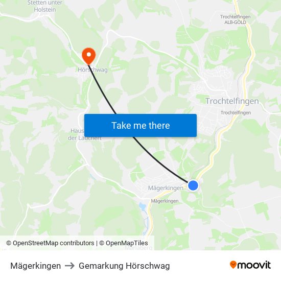 Mägerkingen to Gemarkung Hörschwag map