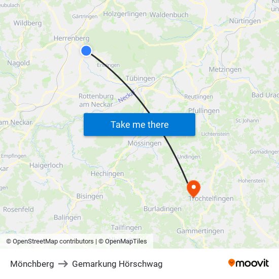 Mönchberg to Gemarkung Hörschwag map