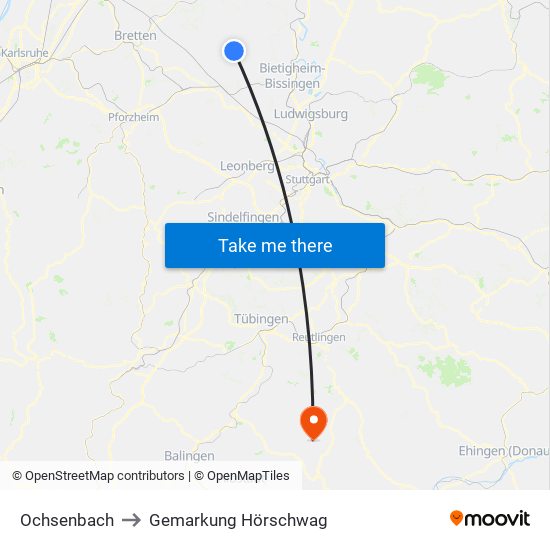 Ochsenbach to Gemarkung Hörschwag map