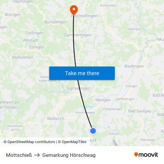 Mottschieß to Gemarkung Hörschwag map