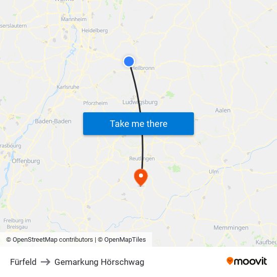 Fürfeld to Gemarkung Hörschwag map