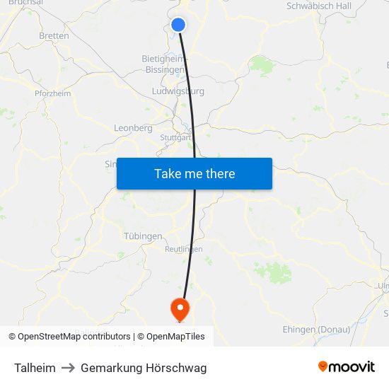 Talheim to Gemarkung Hörschwag map