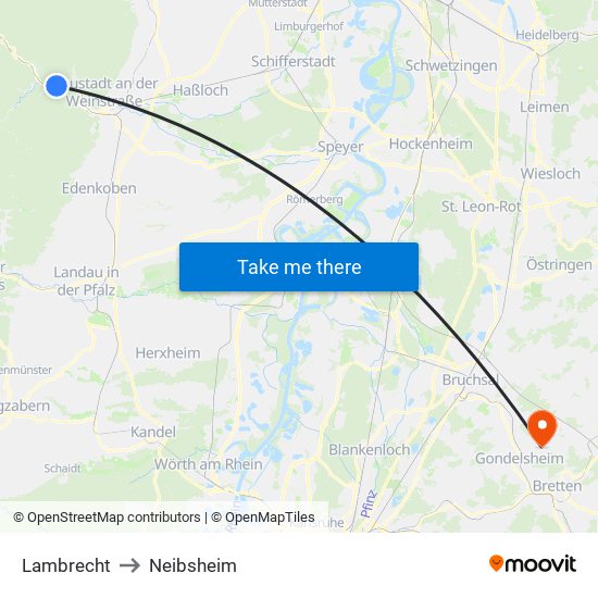 Lambrecht to Neibsheim map