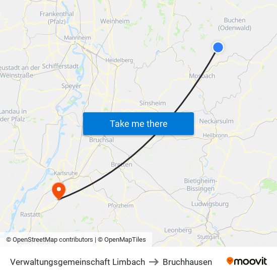 Verwaltungsgemeinschaft Limbach to Bruchhausen map