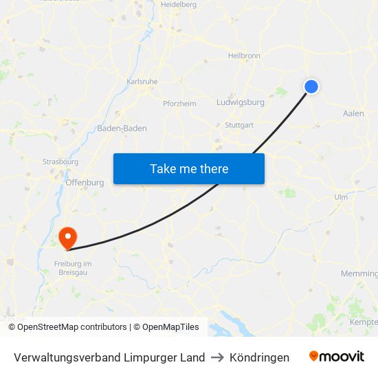 Verwaltungsverband Limpurger Land to Köndringen map