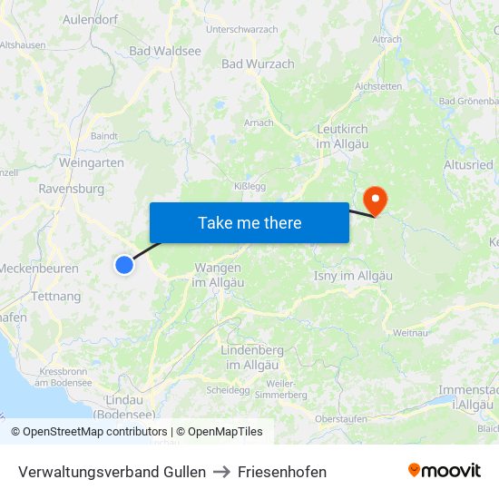 Verwaltungsverband Gullen to Friesenhofen map