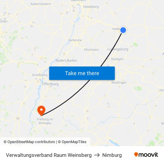 Verwaltungsverband Raum Weinsberg to Nimburg map