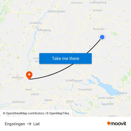 Engstingen to Liel map