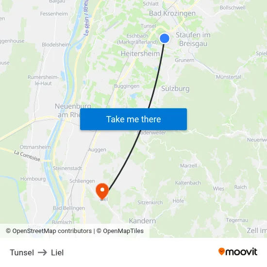 Tunsel to Liel map