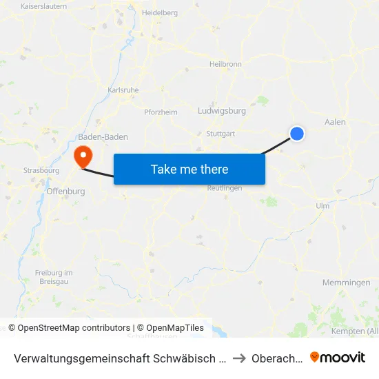 Verwaltungsgemeinschaft Schwäbisch Gmünd to Oberachern map