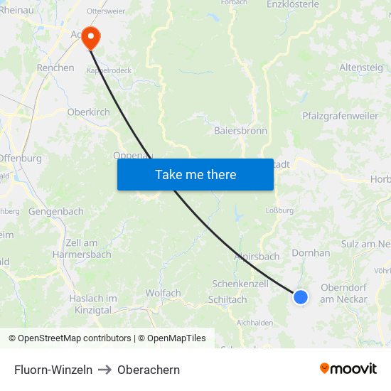 Fluorn-Winzeln to Oberachern map