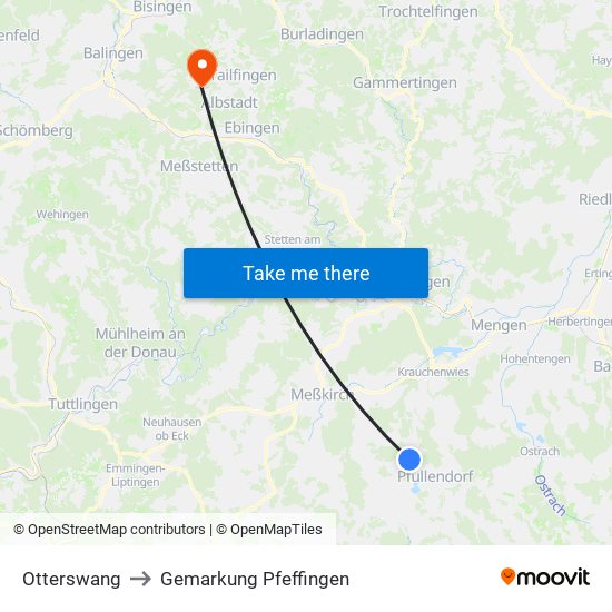 Otterswang to Gemarkung Pfeffingen map