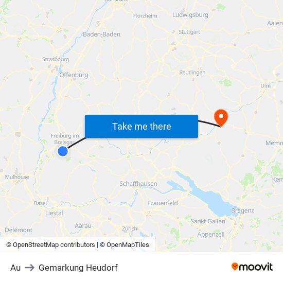 Au to Gemarkung Heudorf map