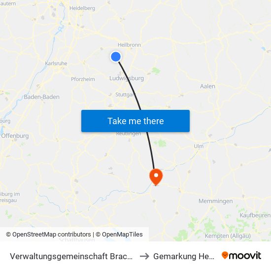 Verwaltungsgemeinschaft Brackenheim to Gemarkung Heudorf map