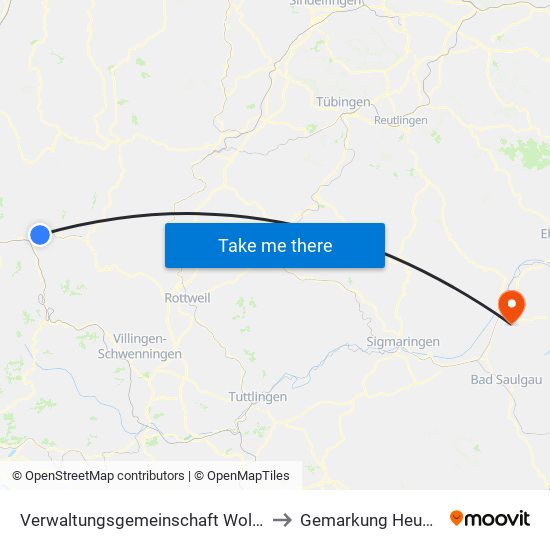 Verwaltungsgemeinschaft Wolfach to Gemarkung Heudorf map