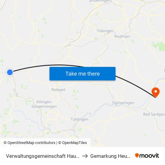 Verwaltungsgemeinschaft Hausach to Gemarkung Heudorf map