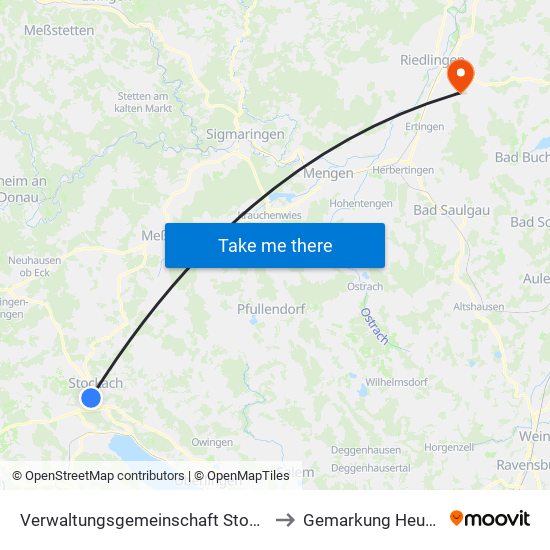 Verwaltungsgemeinschaft Stockach to Gemarkung Heudorf map