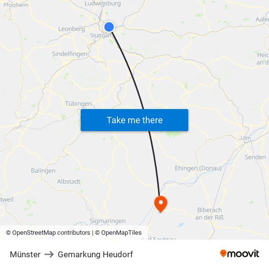 Münster to Gemarkung Heudorf map