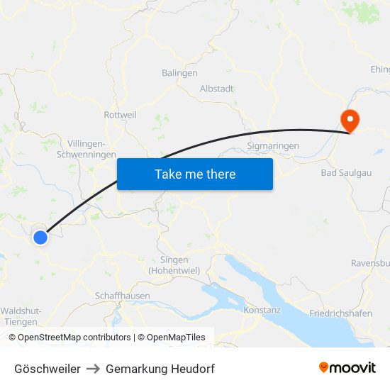 Göschweiler to Gemarkung Heudorf map