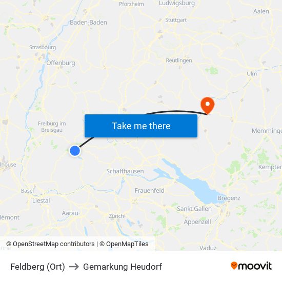 Feldberg (Ort) to Gemarkung Heudorf map