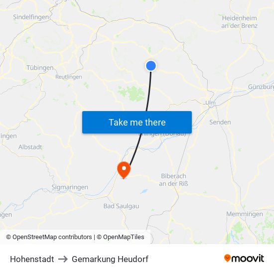 Hohenstadt to Gemarkung Heudorf map