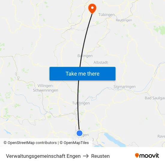 Verwaltungsgemeinschaft Engen to Reusten map