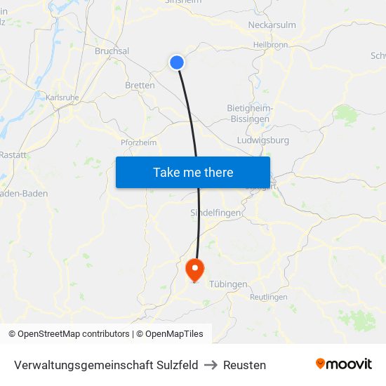 Verwaltungsgemeinschaft Sulzfeld to Reusten map