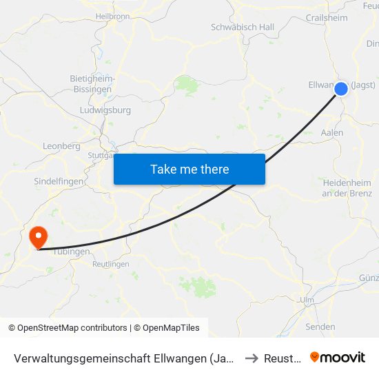 Verwaltungsgemeinschaft Ellwangen (Jagst) to Reusten map