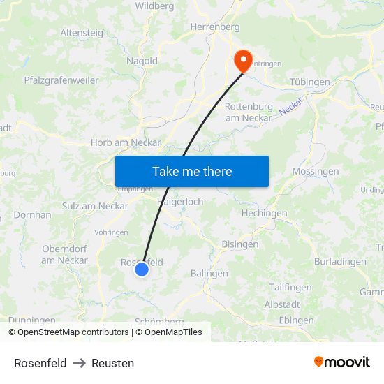 Rosenfeld to Reusten map