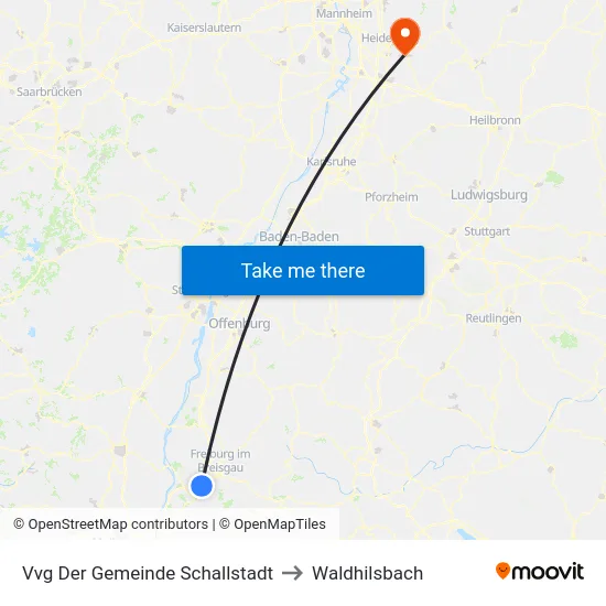 Vvg Der Gemeinde Schallstadt to Waldhilsbach map