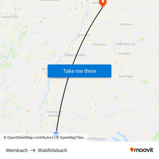 Wembach to Waldhilsbach map