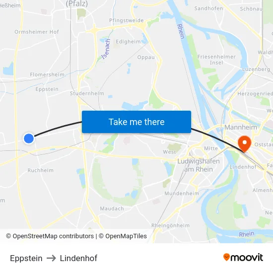 Eppstein to Lindenhof map