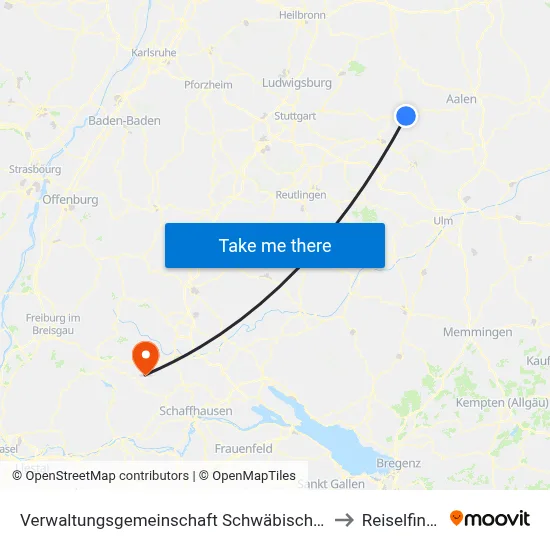 Verwaltungsgemeinschaft Schwäbisch Gmünd to Reiselfingen map