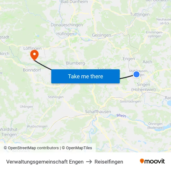 Verwaltungsgemeinschaft Engen to Reiselfingen map