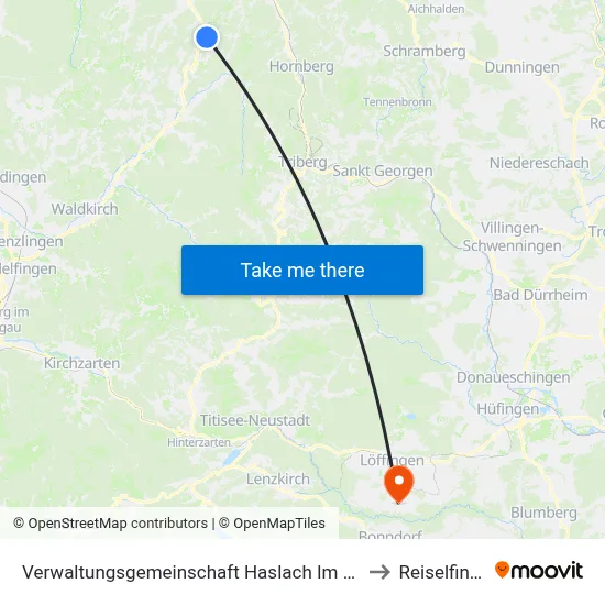 Verwaltungsgemeinschaft Haslach Im Kinzigtal to Reiselfingen map